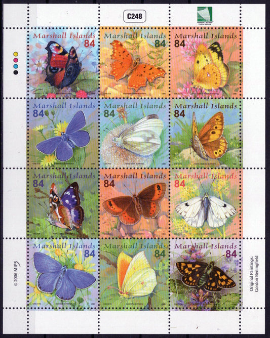 ZAYIX Marshall Islands 876 MNH Butterflies Insects 090223SM41M