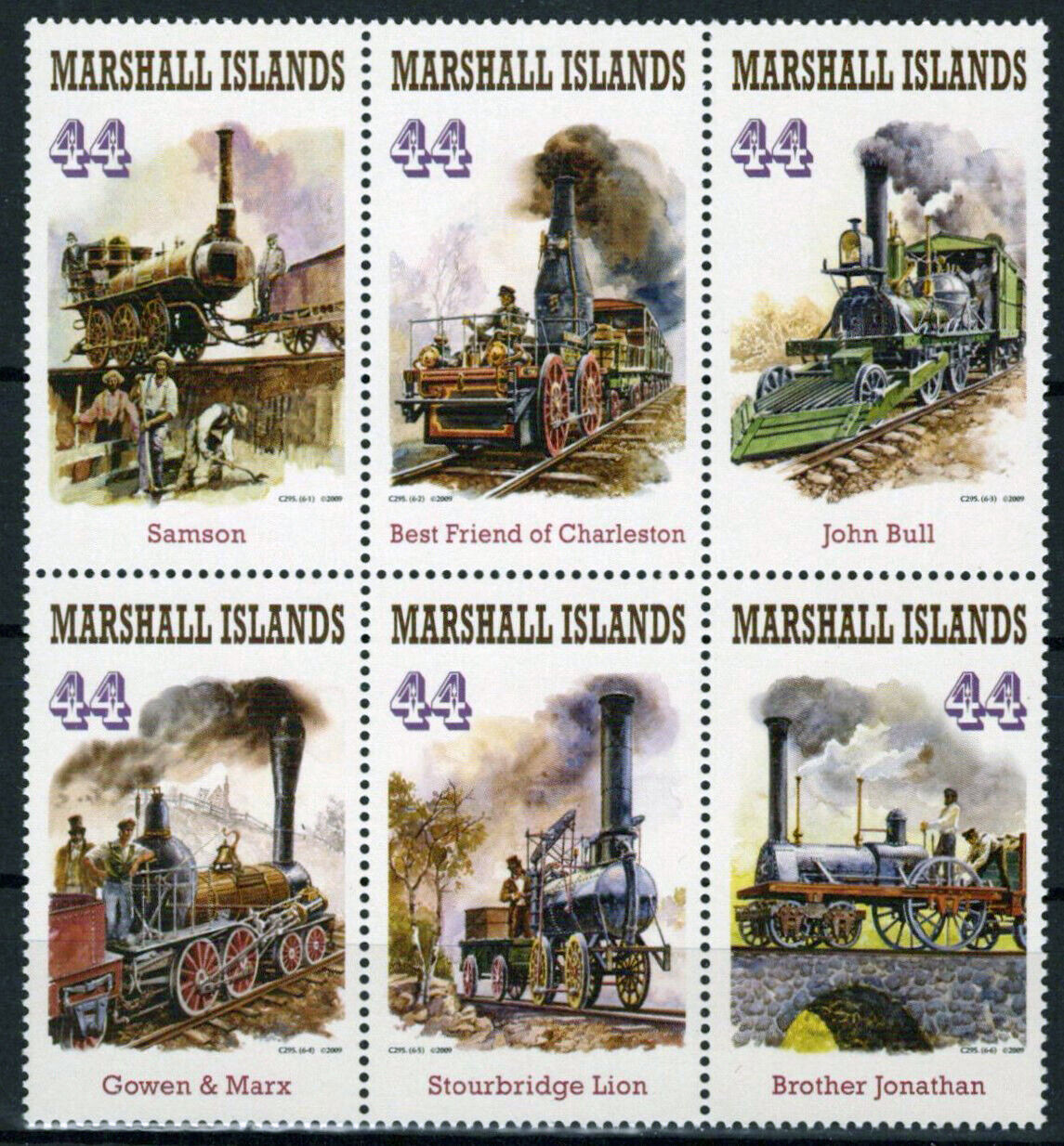 Marshall Islands 949 MNH Steam Locomotives Transportation ZAYIX 090223SM81M