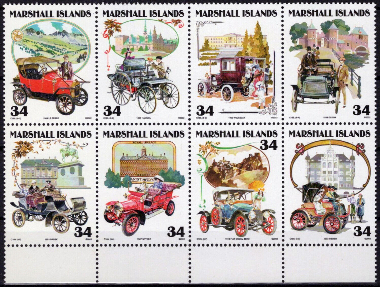 Marshall Islands 796 MNH Classic Cars Transportation 090223SM88M