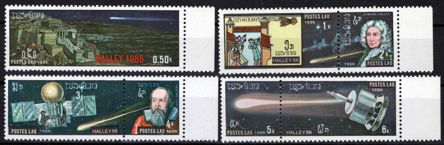 Laos 729-732 MNH Halley's Comet Space Comet Space Probe 100123S89