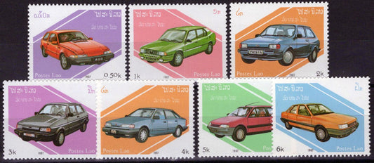 Laos 797-803 MNH Automobiles Transportation