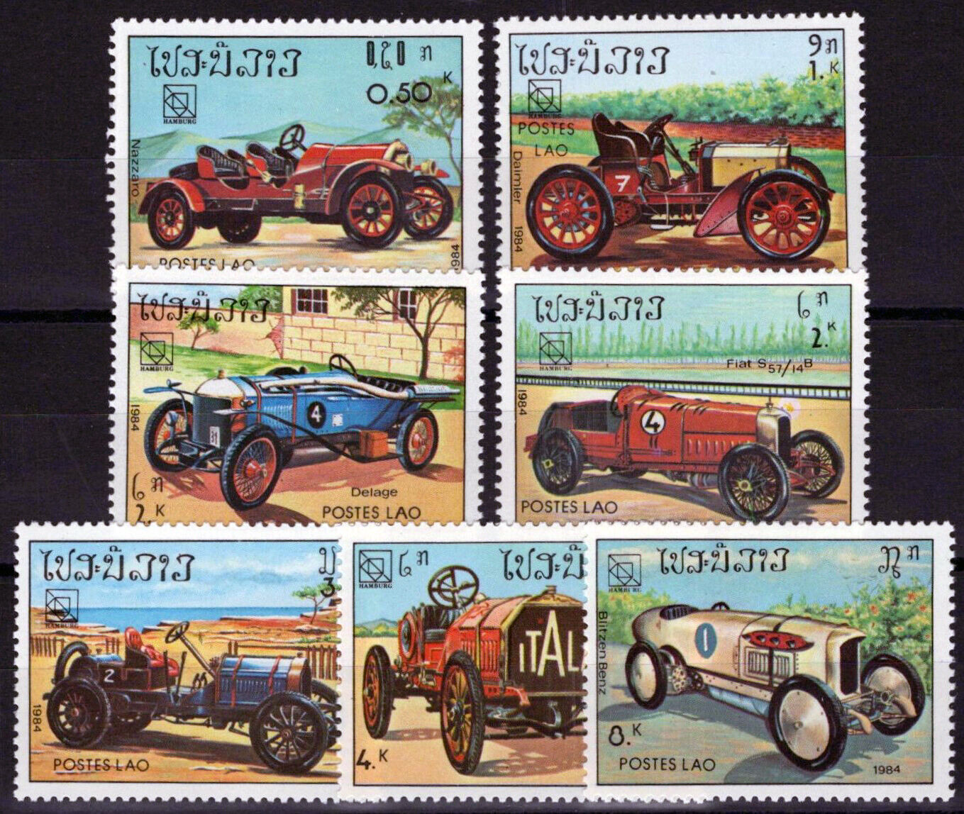 Laos 561-567 MNH Sport Car Races 100123S112