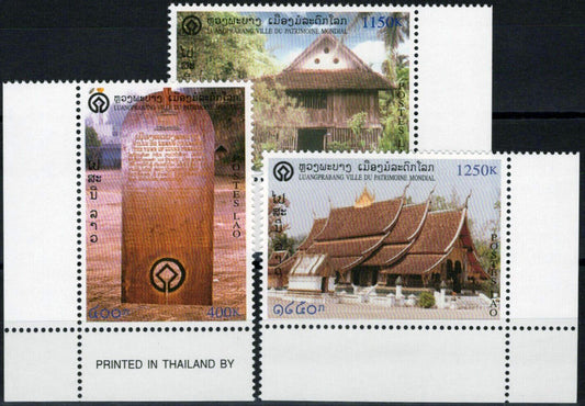 ZAYIX Laos 1405-1407 MNH Architecture Luang Prabang Historic Site 100323S55