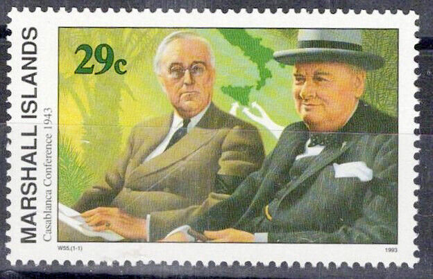 Marshall Islands 329 MNH WWII Casablanca Conf. FDR Churchill