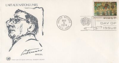 United Nations FDC Art of the UN, Bresil - Geneva Cachet ZAYIX 031823SM147