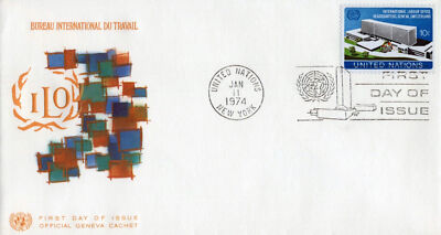 United Nations FDC Int'l Labor Office ILO Geneva cachet ZAYIX 031823SM12