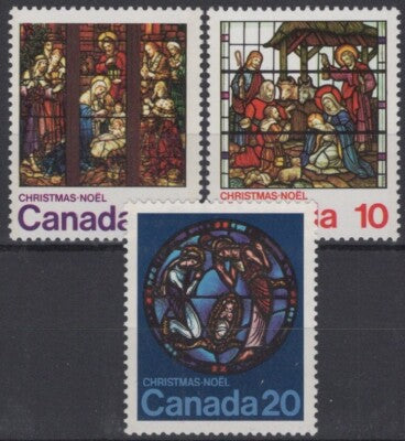 Canada 697-699 MNH Christmas Stained Glass Nativity Holy Family ZAYIX 121722S39