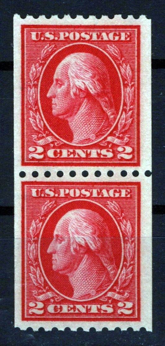 US 488 MNH VF/XF 2x Washington Rotary perf 10 horiz coil pair ZAYIX 0424MAR0045