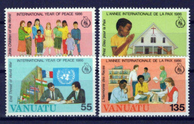 Vanuatu 430-433 MNH Intl. Peace Year Children of the World ZAYIX 0624S0181