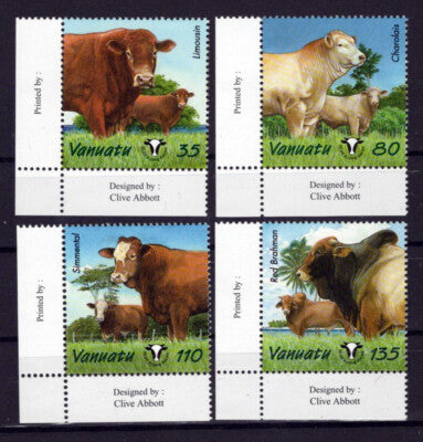 Vanuatu 820-823 MNH Year of the Cattle Farm Animals ZAYIX 0624S0202