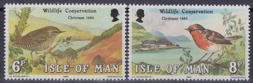 Isle of Man 182-183 MNH Birds Wildlife Conversation, Christmas ZAYIX 041322SM35M