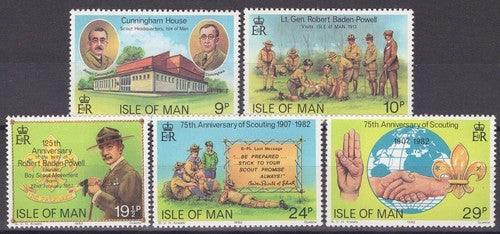 Isle of Man 207-211 MNH Scouting 75th Anniversary, Boy Scouts ZAYIX 041322SM42M