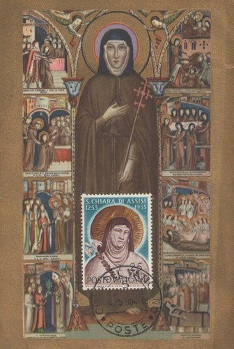 Vatican City Mi 207 FDC Maxi Card St Clara of Assisi Scarce ZAYIX 0224M0143