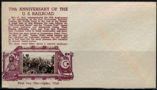 Trains / Railroads US FDC Photo catchet no stamp ZAYIX 032322SM67