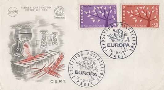France 1045-1046 FDC PJ Marque Depose Cachet Europa CEPT ZAYIX 032323SM36
