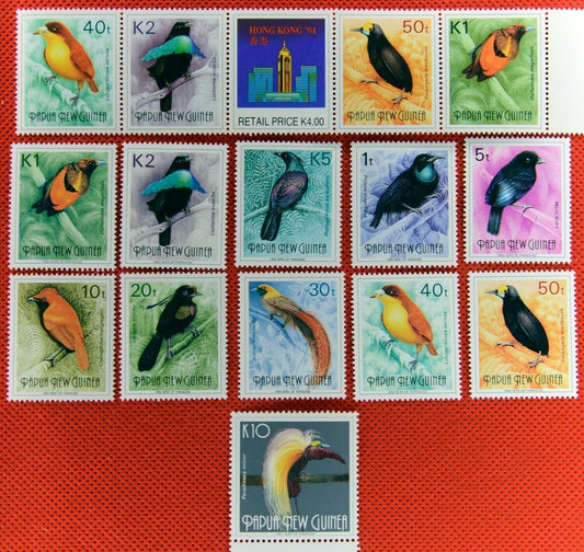 Papua New Guinea 1991-94 issues  MNH Tropical Birds Zayix Stamps 0225M0027M