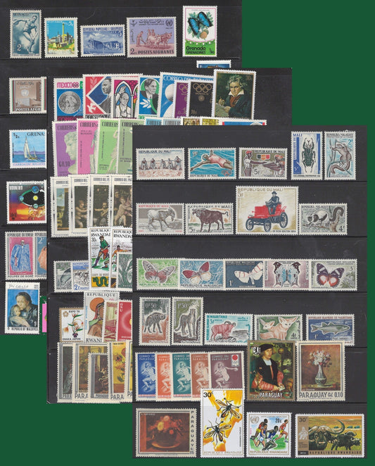 Worldwide 122 MNH All Different Topical Stamp Collection Zayix Stamps 0225M0029M