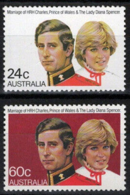Australia 804-805 MNH Royalty Prince Charles & Lady Diana ZAYIX 090522S88