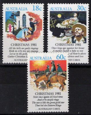Australia 811-813 MNH Christmas Carols William James & Wheeler ZAYIX 090522S92