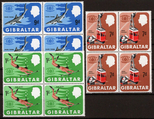 Gibraltar 200-202 MNH Block ITY Emblem Tourism Marine Life 042523S54