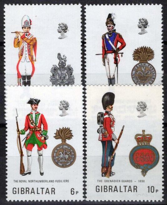Gibraltar 299-302 MNH Military Uniforms Grenadier Guards 042523S64M