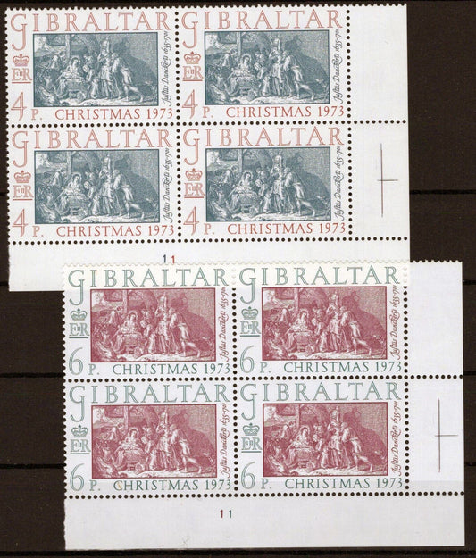 Gibraltar 303-304 MNH Block Christmas Nativity Justus Dancers 042523S69