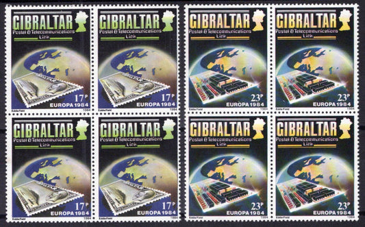 Gibraltar 459-460 MNH Block Europa Cept Communications 042523S99
