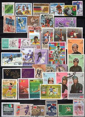 Sports Stamp Collection Mint/Used Boxing Hockey Swimming ZAYIX