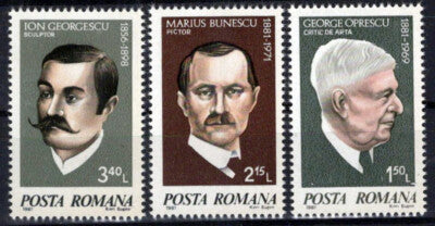 Romania 2985-2987 MNH Famous Men Painter Sculptor Art ZAYIX 0125S0046