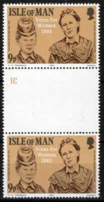 Isle of Man 197 MNH Gutter Pairs Voting Women ZAYIX 040423S32