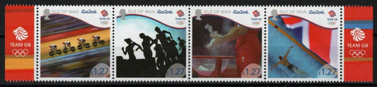 Isle of Man 1802 MNH Olympics Sports Cycling Track Swimming ZAYIX 030523SM43