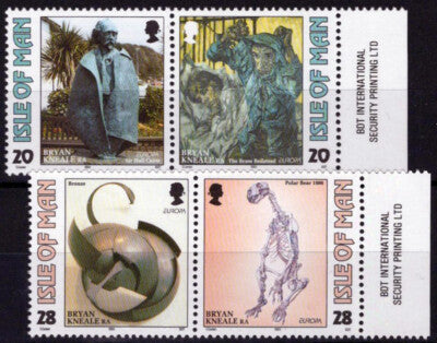 Isle of Man 558a-561a MNH Contemporary Art Statues Drawings Art ZAYIX 033023S96