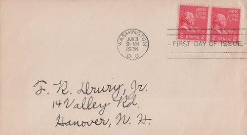 US 806 FDC Cover 2c Adams Prexie Pair ZAYIX 0324M0031