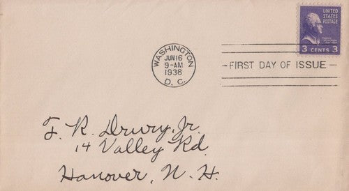 US 807 FDC Cover 3c Jefferson Prexie ZAYIX 0324M0033