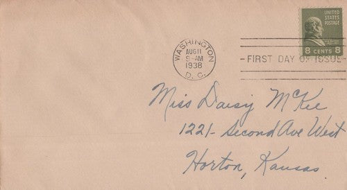 US 813 FDC Cover 8c Pres. Martin Van Buren Prexie single ZAYIX 0324M0041