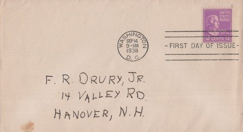 US 817 FDC Cover 12c Pres. Zachary Taylor Prexie Single ZAYIX 0324M0042