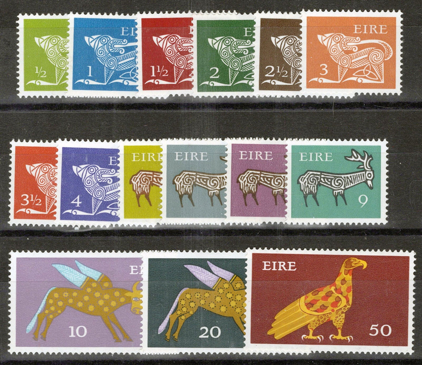 Ireland 290//304 MNH definitives missing 1974 issue 298-9A, 312A 1223S0008