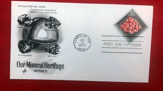 1974 US 1541 Art Craft FDC Mineral Heritage Series Rhodochrosite ZAYIX 010522SM163