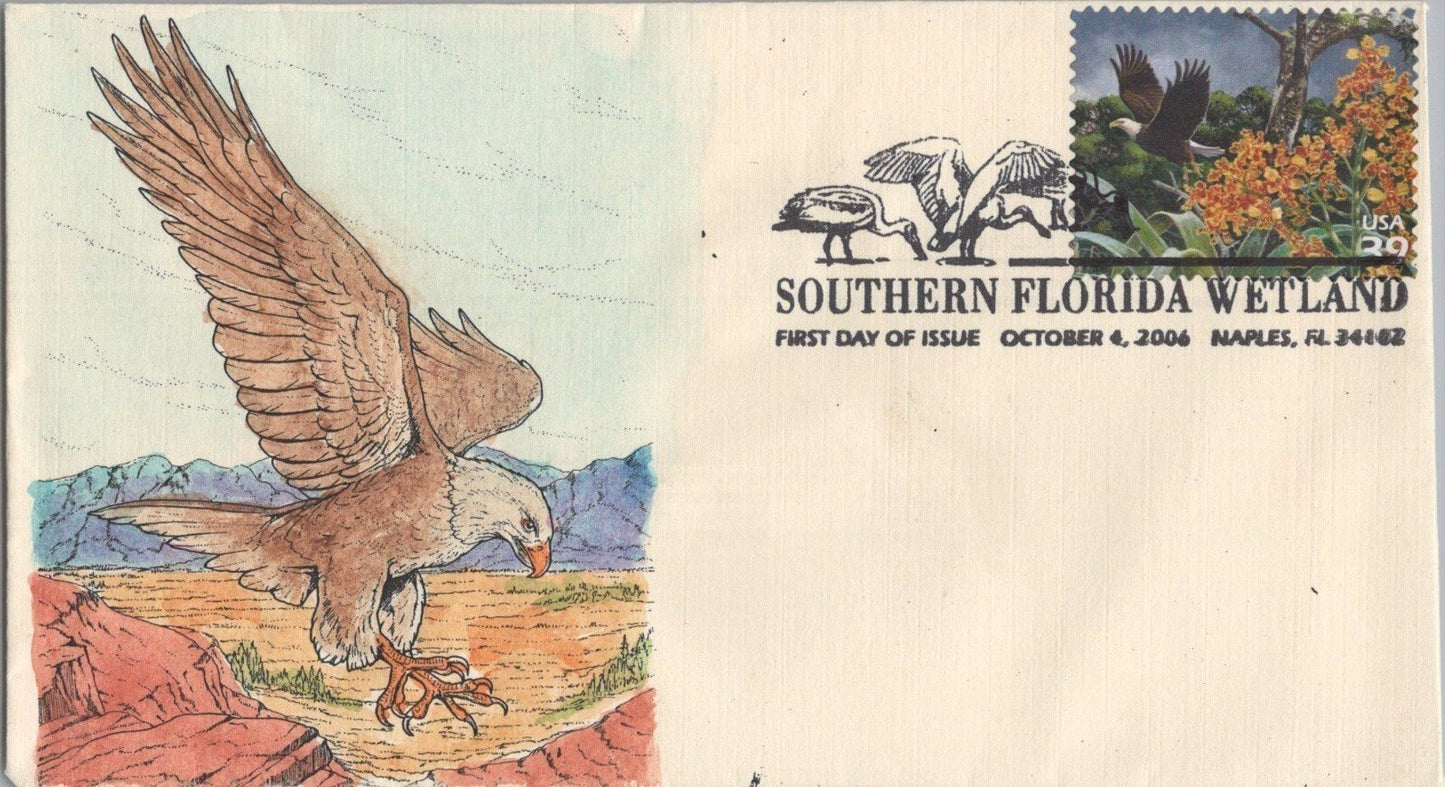 US 4099 SMB Cachets 10 hand-colored FDC Florida Wetlands birds ZAYIX 120622SM23