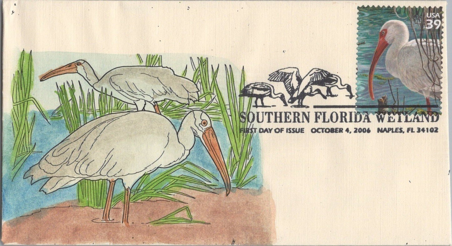 US 4099 SMB Cachets 10 hand-colored FDC Florida Wetlands birds ZAYIX 120622SM23