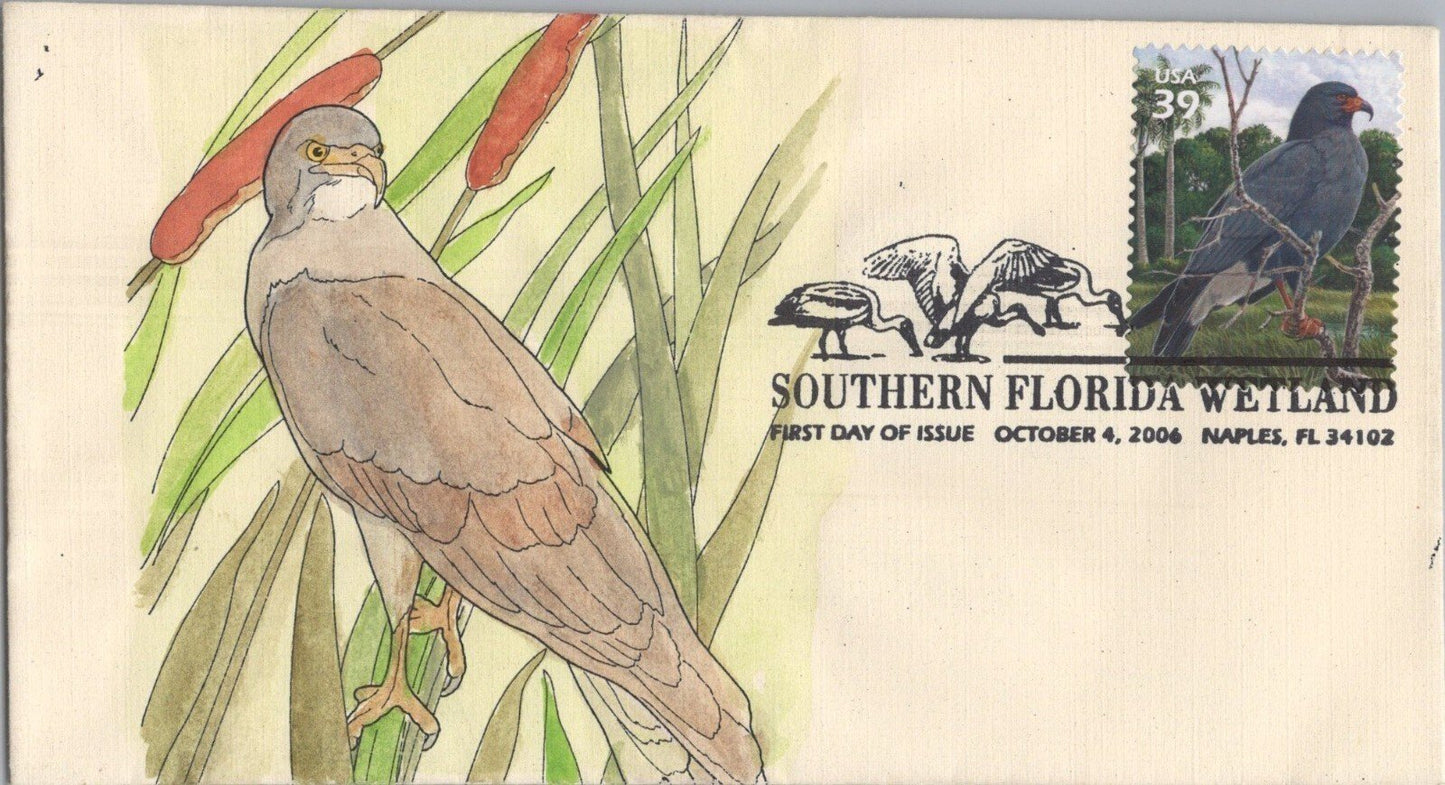 US 4099 SMB Cachets 10 hand-colored FDC Florida Wetlands birds ZAYIX 120622SM23