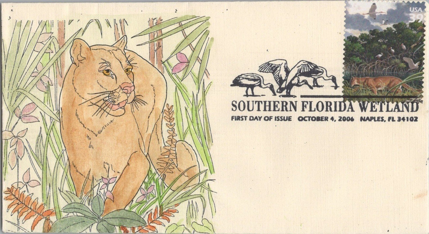 US 4099 SMB Cachets 10 hand-colored FDC Florida Wetlands birds ZAYIX 120622SM23