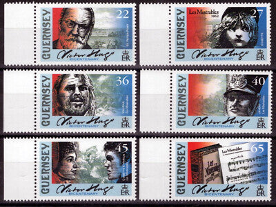 Guernsey 762-767 MNH Victor Hugo Writer Les Misérables Music ZAYIX 090823S08M