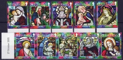 Guernsey 880-885 MNH Christmas Stained Glass Madonna & Child ZAYIX 080323SM95M