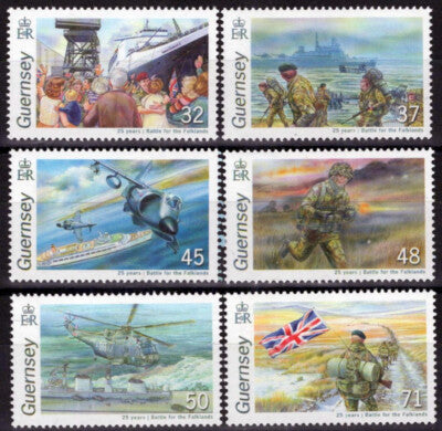 Guernsey 926-931 MNH Battle War Military Ships Aviation ZAYIX 080323SM96M