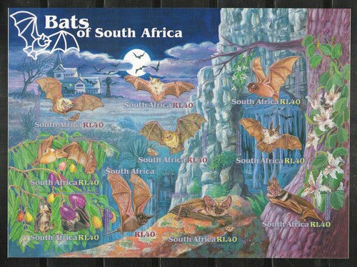 South Africa 1258 MNH Bats Animals Fruit Flowers ZAYIX 1223L0004M