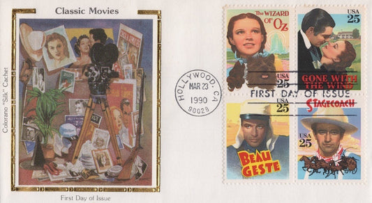 US Colorano 'Silk' FDC 2448a Classic Movies Wizard of Oz block ZAYIX 031923SM178