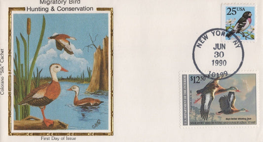 US Colorano 'Silk' FDC RW57 Duck Stamp Black Bellied Whistling Duck CV$90 ZAYIX 031923SM164