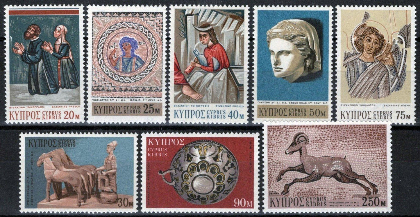 Cyprus 355-362 MNH Mosaic Potters Angels Sculpture ZAYIX 090522S21