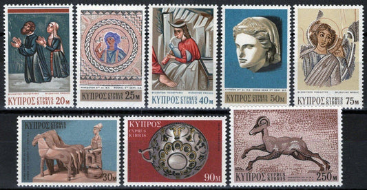 Cyprus 355-362 MNH Mosaic Potters Angels Sculpture ZAYIX 090522S21